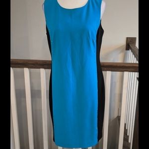Calvin Klein Blue and Black Dress